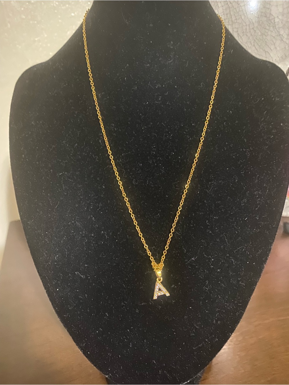 Gold Initial 'A' Pendant Necklace - Women Jewelry